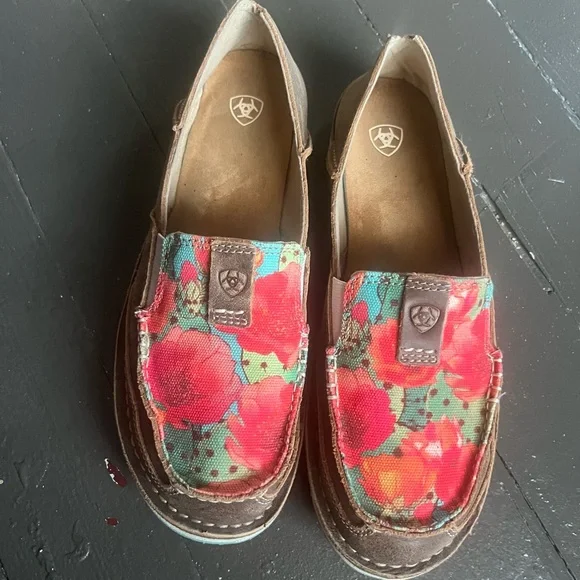 Ariat Floral Brown Loafers - Picture 4 of 7